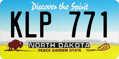 ND license plate KLP771
