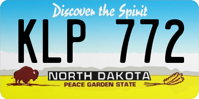 ND license plate KLP772