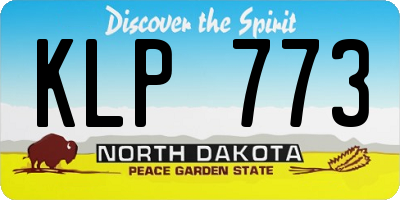 ND license plate KLP773