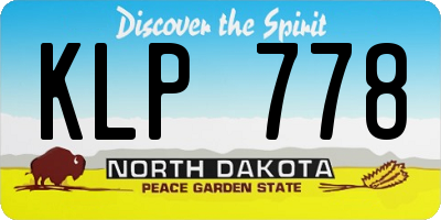 ND license plate KLP778