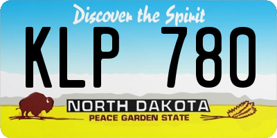 ND license plate KLP780