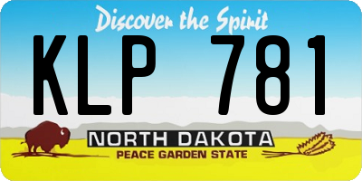 ND license plate KLP781
