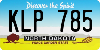 ND license plate KLP785