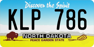ND license plate KLP786