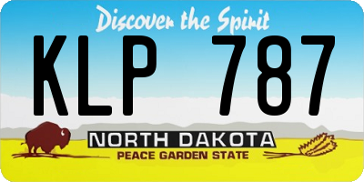 ND license plate KLP787