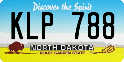 ND license plate KLP788