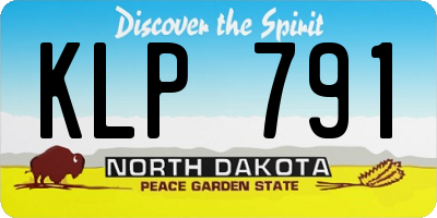ND license plate KLP791