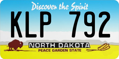 ND license plate KLP792