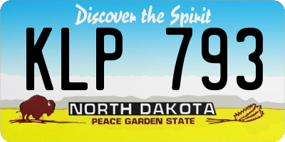 ND license plate KLP793