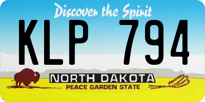 ND license plate KLP794