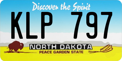 ND license plate KLP797