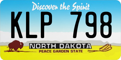 ND license plate KLP798