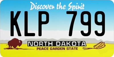 ND license plate KLP799