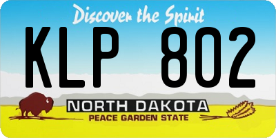 ND license plate KLP802