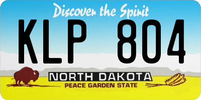 ND license plate KLP804