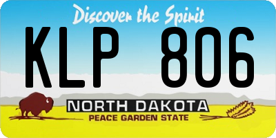 ND license plate KLP806