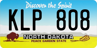 ND license plate KLP808