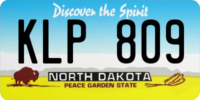 ND license plate KLP809