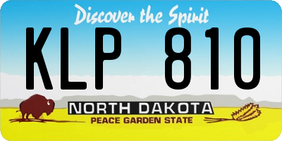 ND license plate KLP810