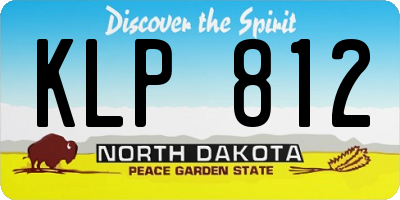 ND license plate KLP812