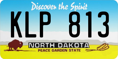 ND license plate KLP813