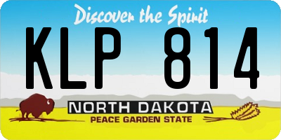 ND license plate KLP814