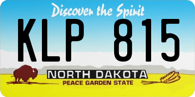 ND license plate KLP815