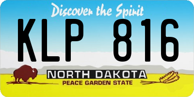 ND license plate KLP816