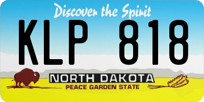 ND license plate KLP818