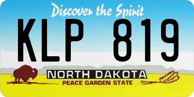 ND license plate KLP819