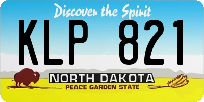 ND license plate KLP821