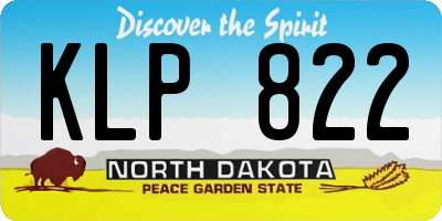 ND license plate KLP822
