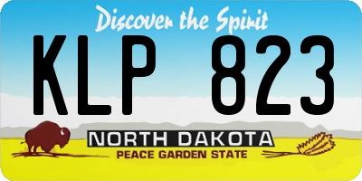 ND license plate KLP823