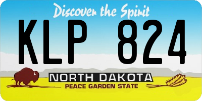 ND license plate KLP824