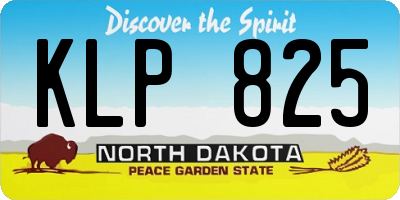ND license plate KLP825