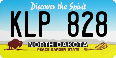 ND license plate KLP828