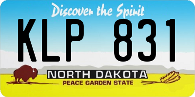 ND license plate KLP831