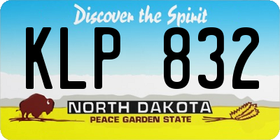 ND license plate KLP832