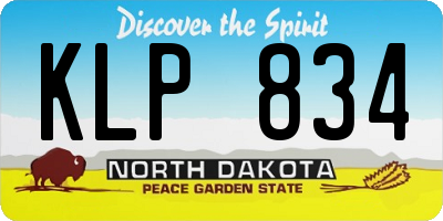 ND license plate KLP834