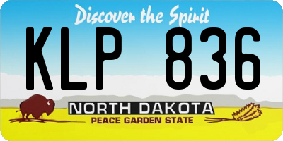 ND license plate KLP836
