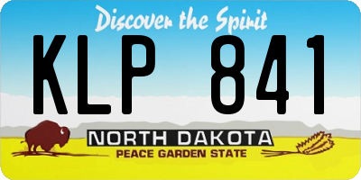 ND license plate KLP841