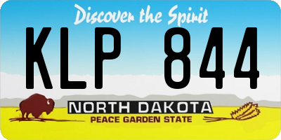 ND license plate KLP844