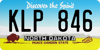 ND license plate KLP846