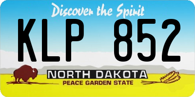 ND license plate KLP852