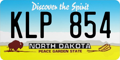 ND license plate KLP854