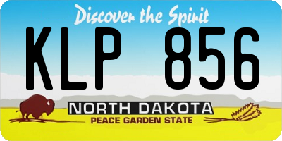 ND license plate KLP856
