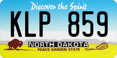 ND license plate KLP859