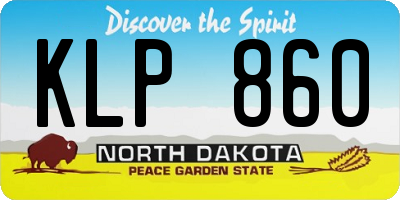 ND license plate KLP860