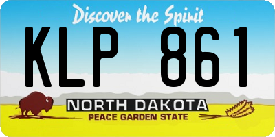 ND license plate KLP861