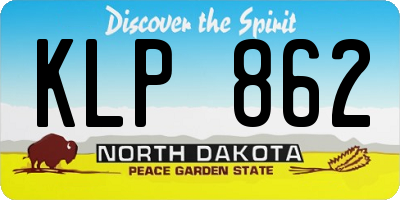 ND license plate KLP862